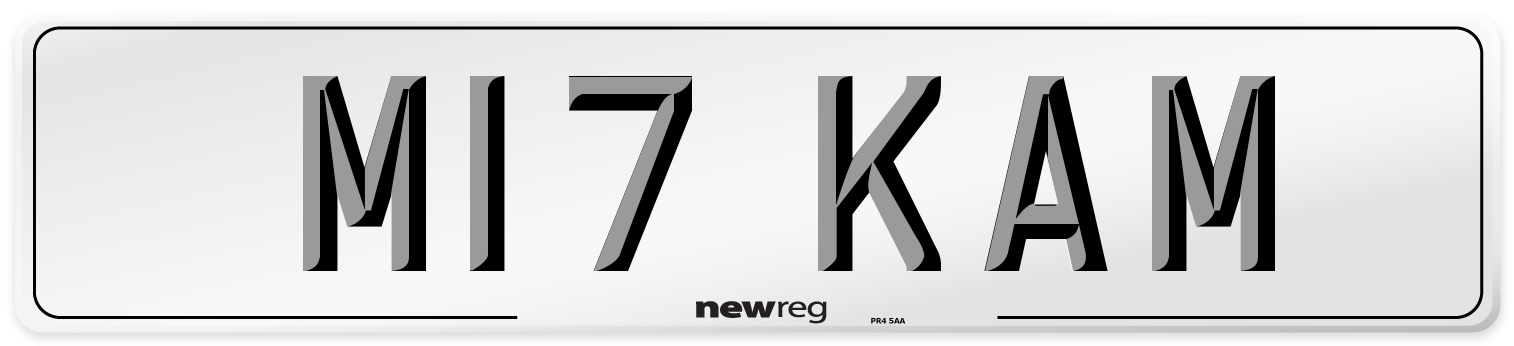 M17 KAM Number Plate from New Reg